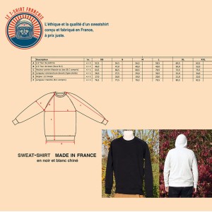 Sweat shirt capuche Made in France